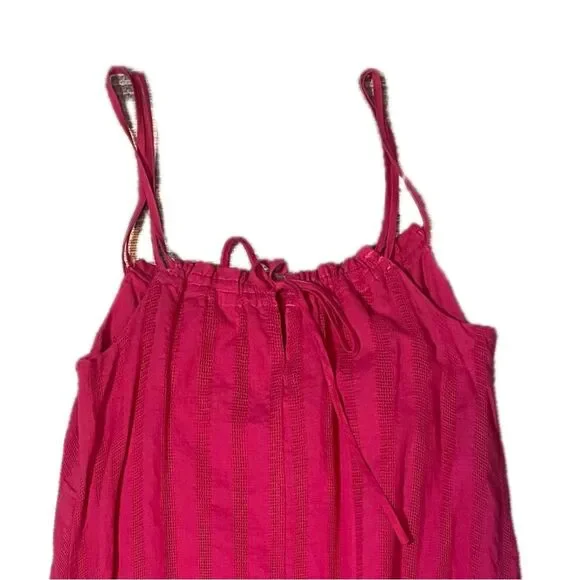 Steve Madden BB Dakota Spaghetti Strap Lined Bright Rose Pink Maxi Dress XS - Picture 6 of 10